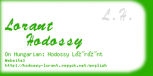 lorant hodossy business card